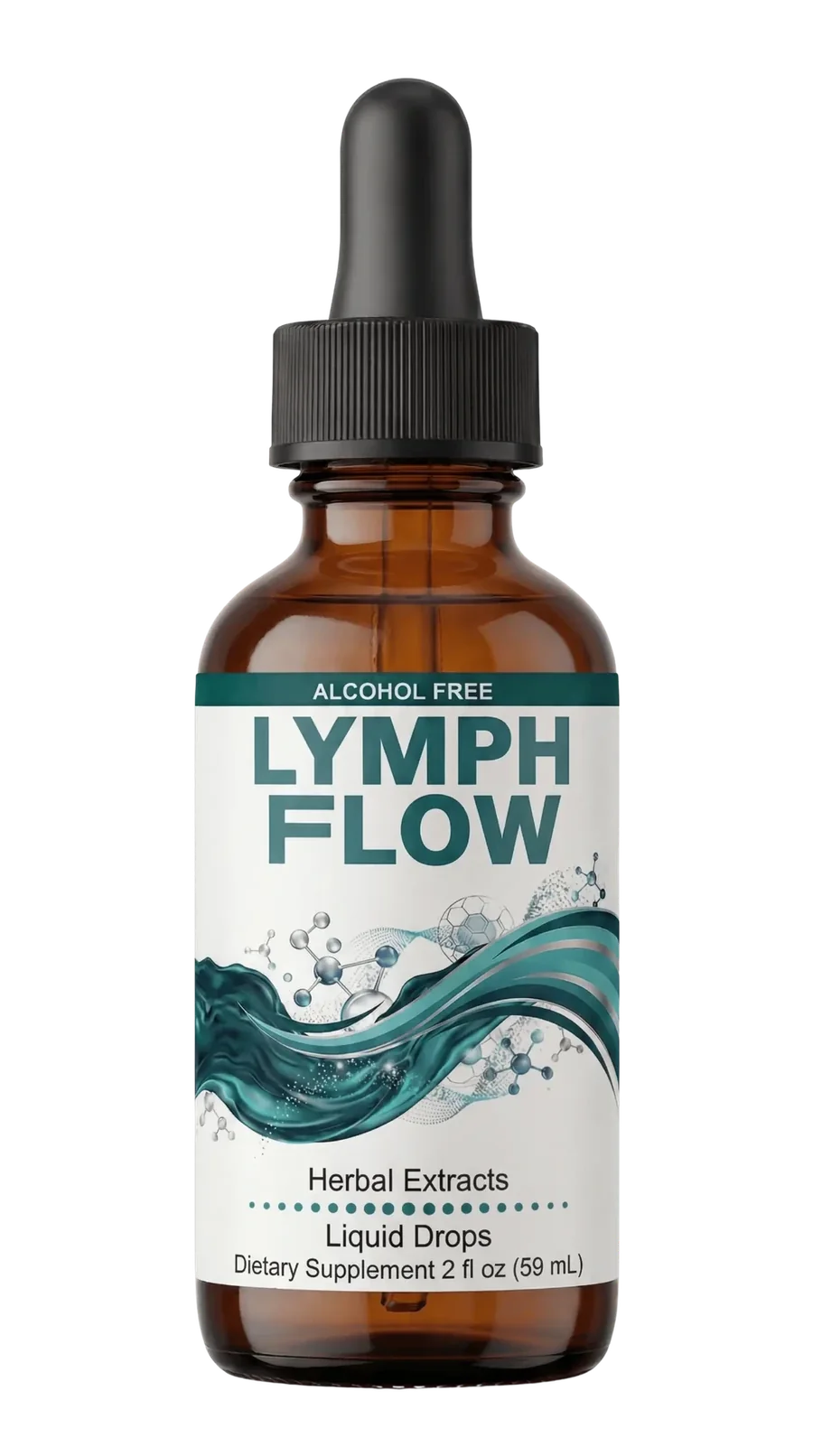 One Lymph Flow bottle.