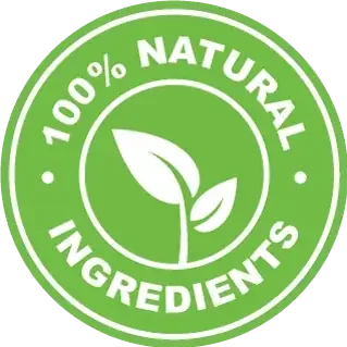Natural ingredients leaf roundel, as supplied with the product.
